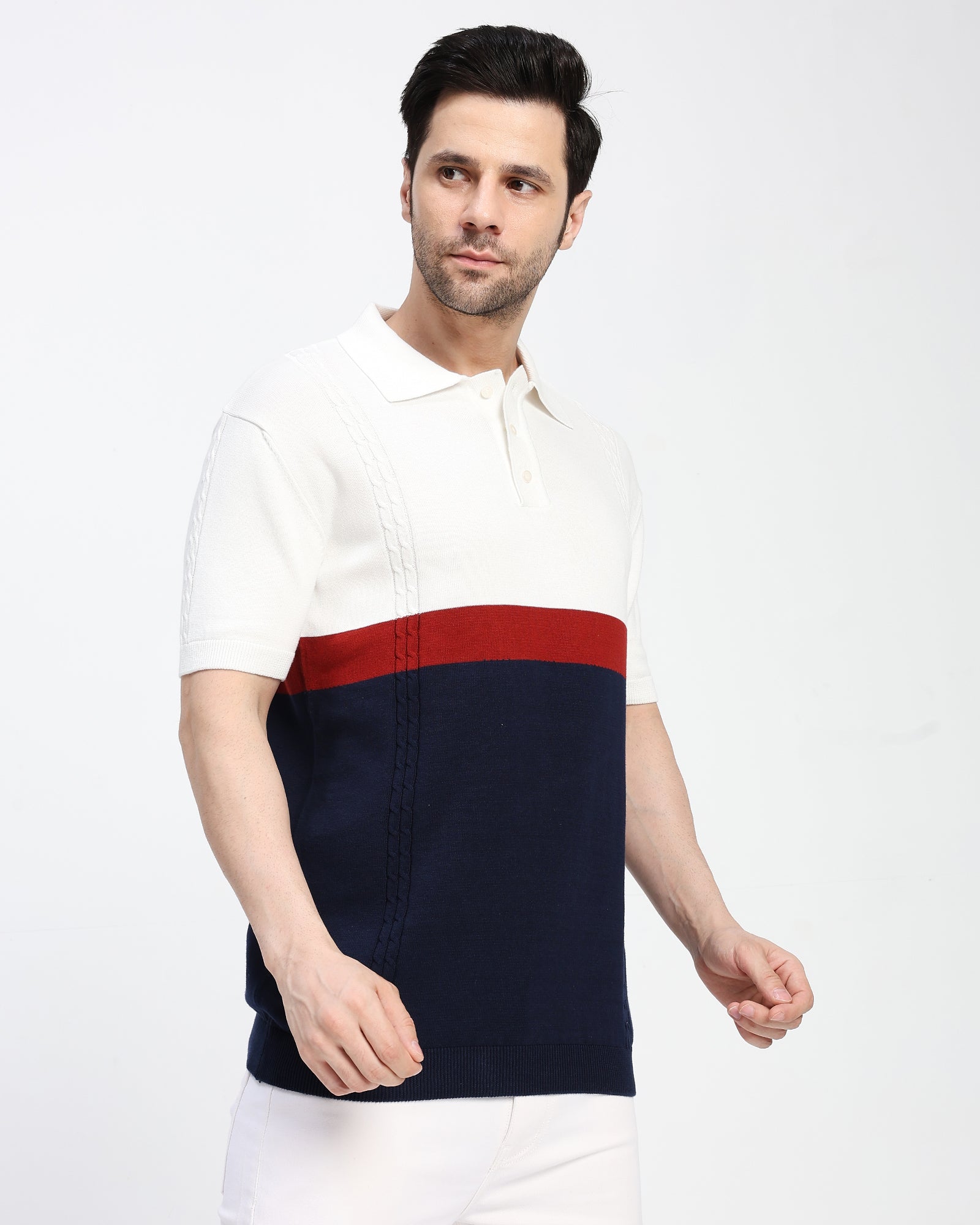 Monaco Stripe Premium Polo