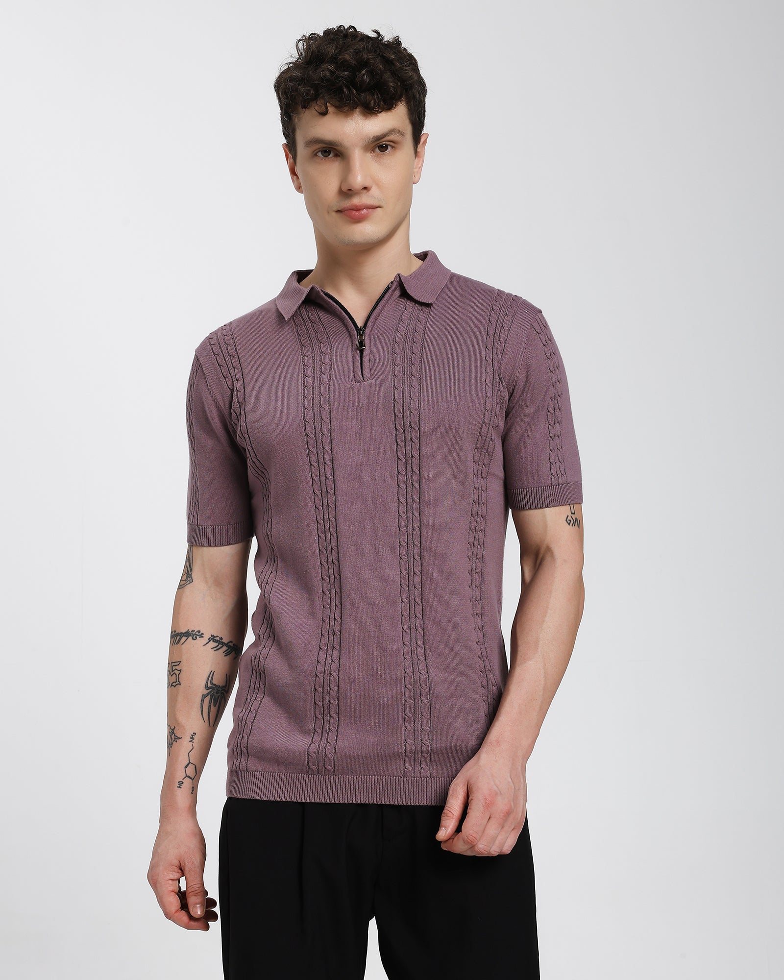 Regular Polo T-Shirt-Mauve Pink