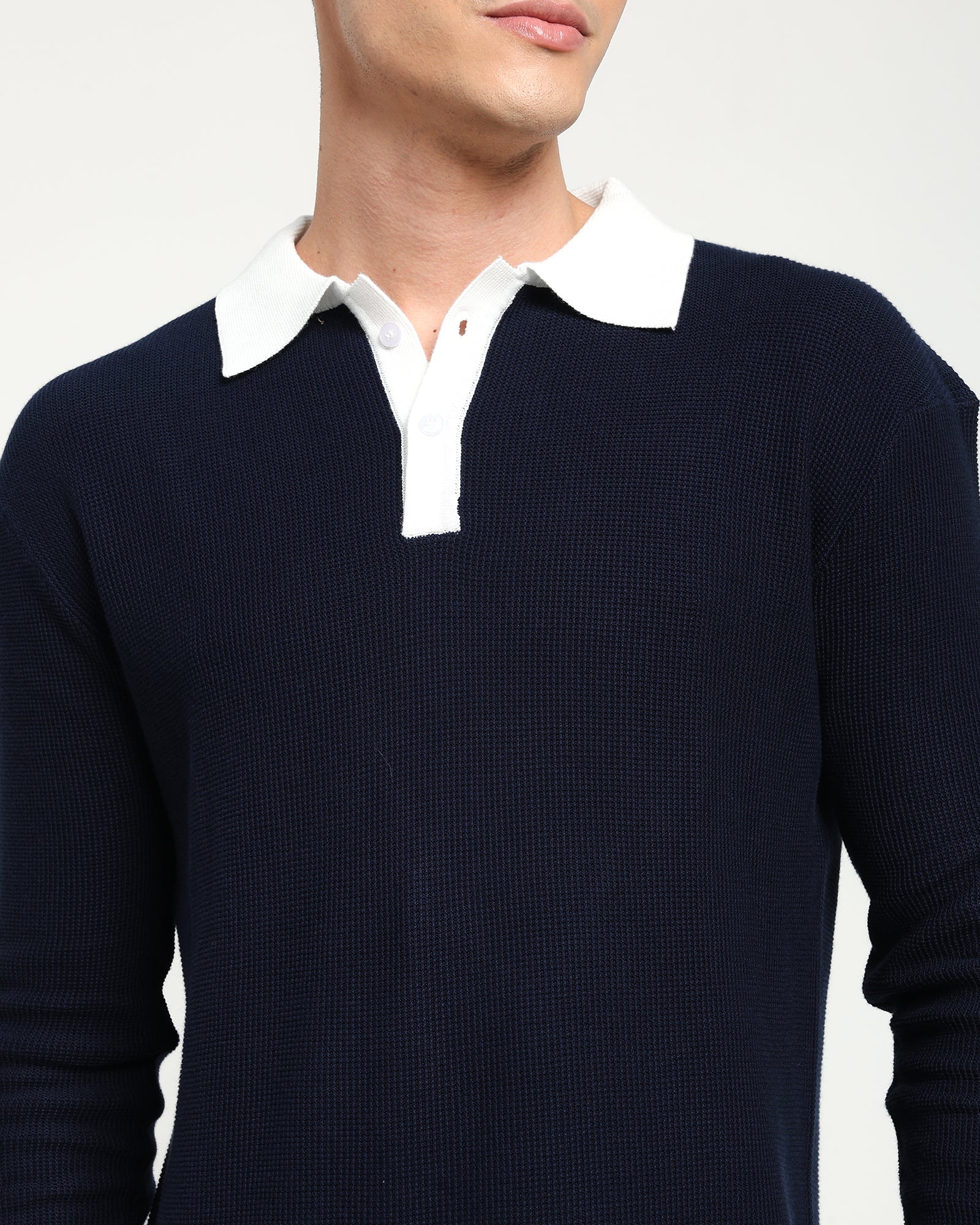 Surgelane Contrast Collar Full Sleeve Polo