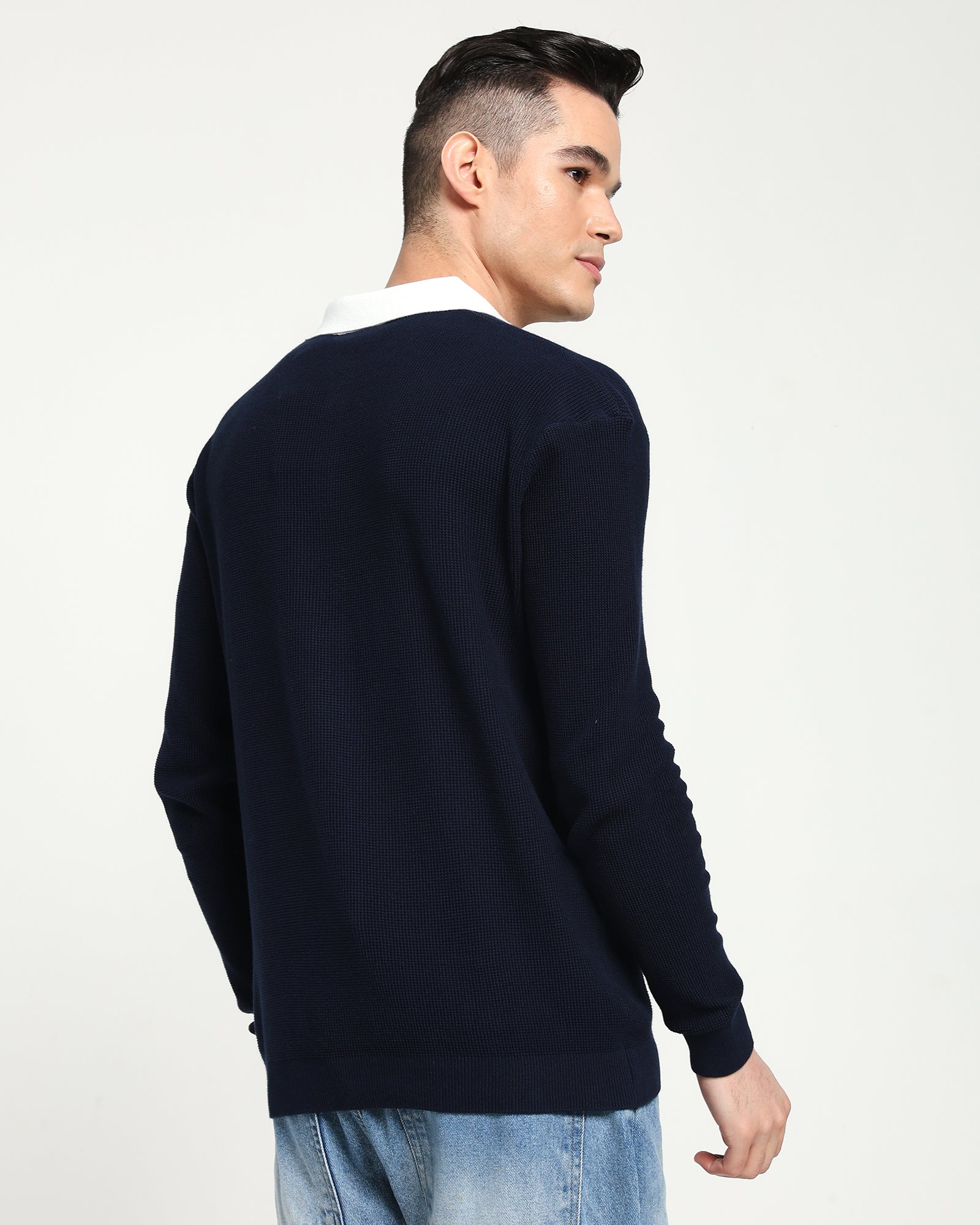 Surgelane Contrast Collar Full Sleeve Polo