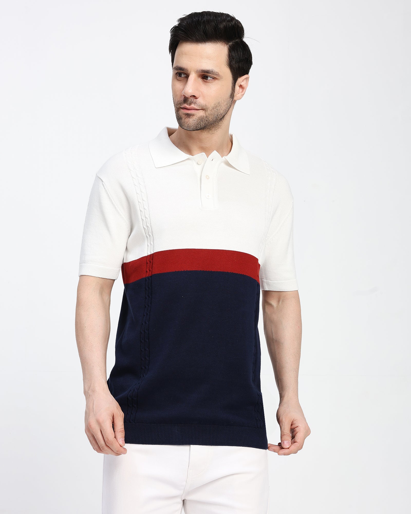 Monaco Stripe Premium Polo