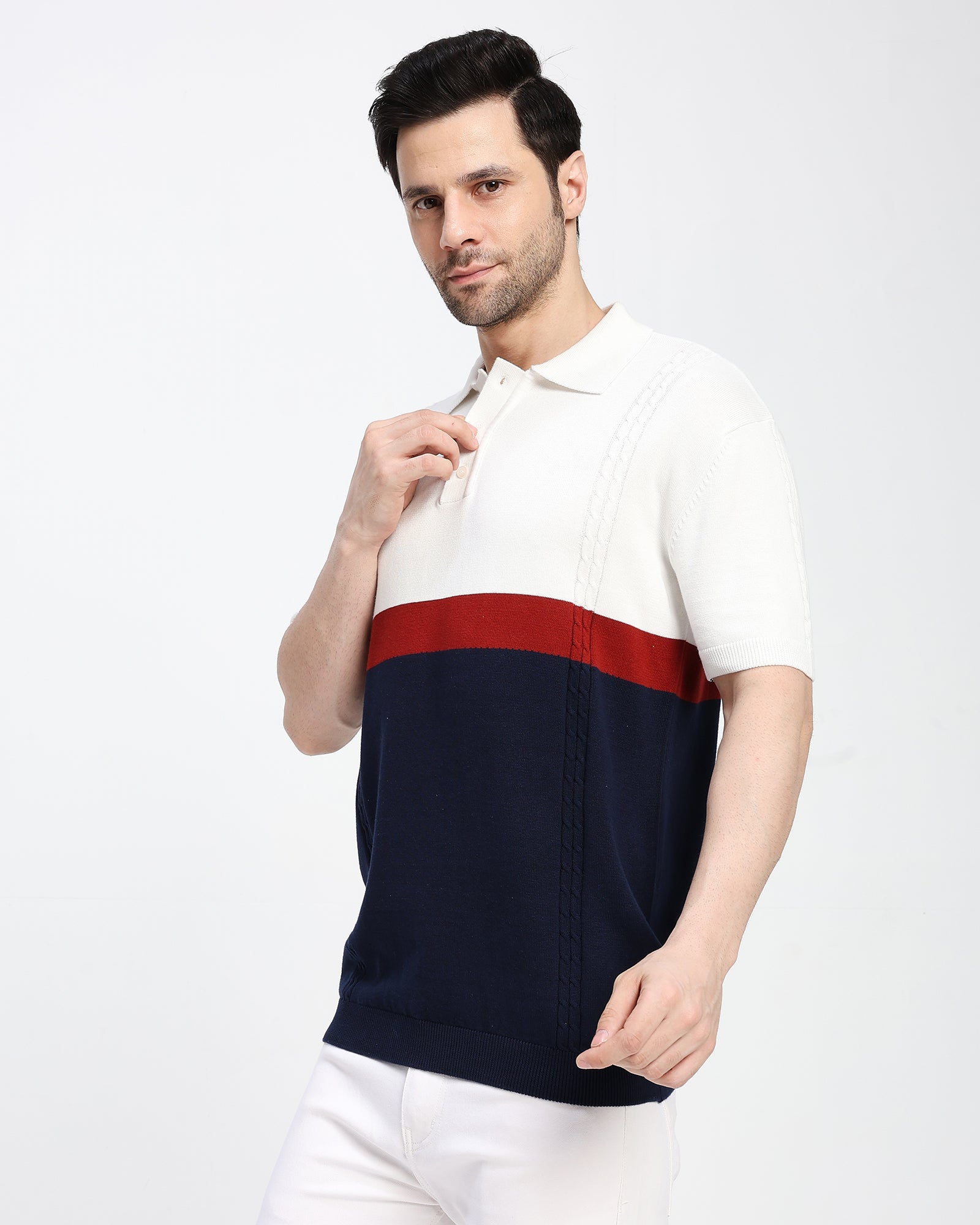 Monaco Stripe Premium Polo