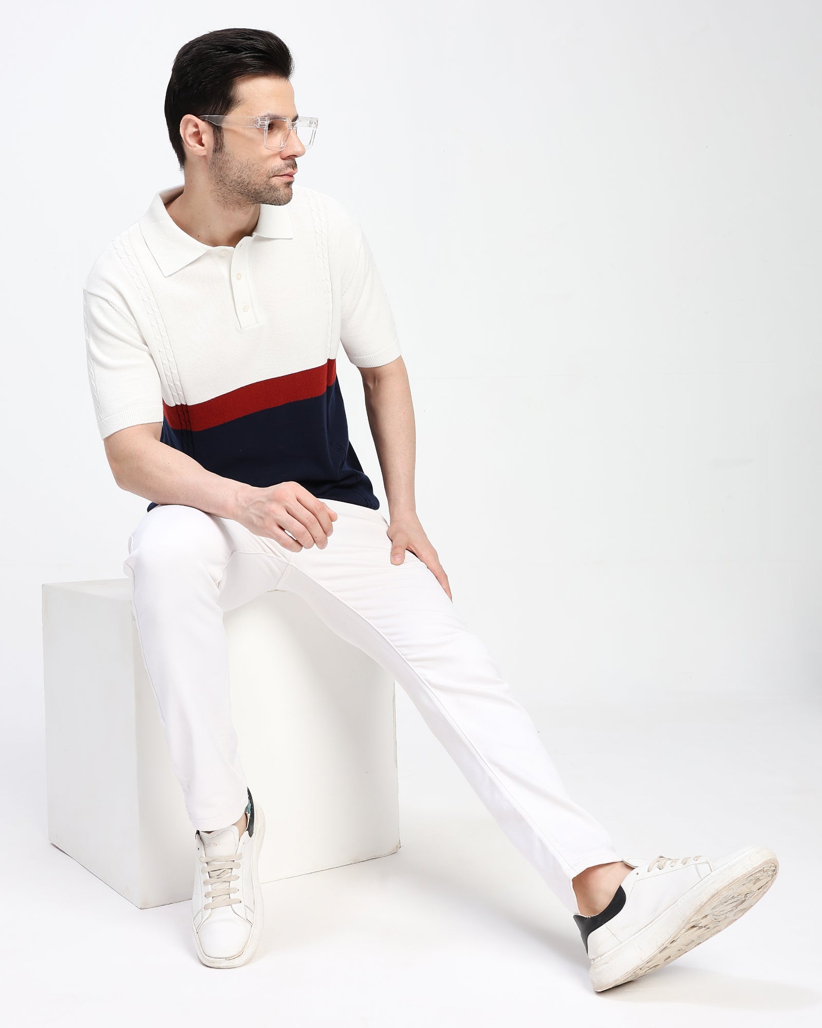 Monaco Stripe Premium Polo