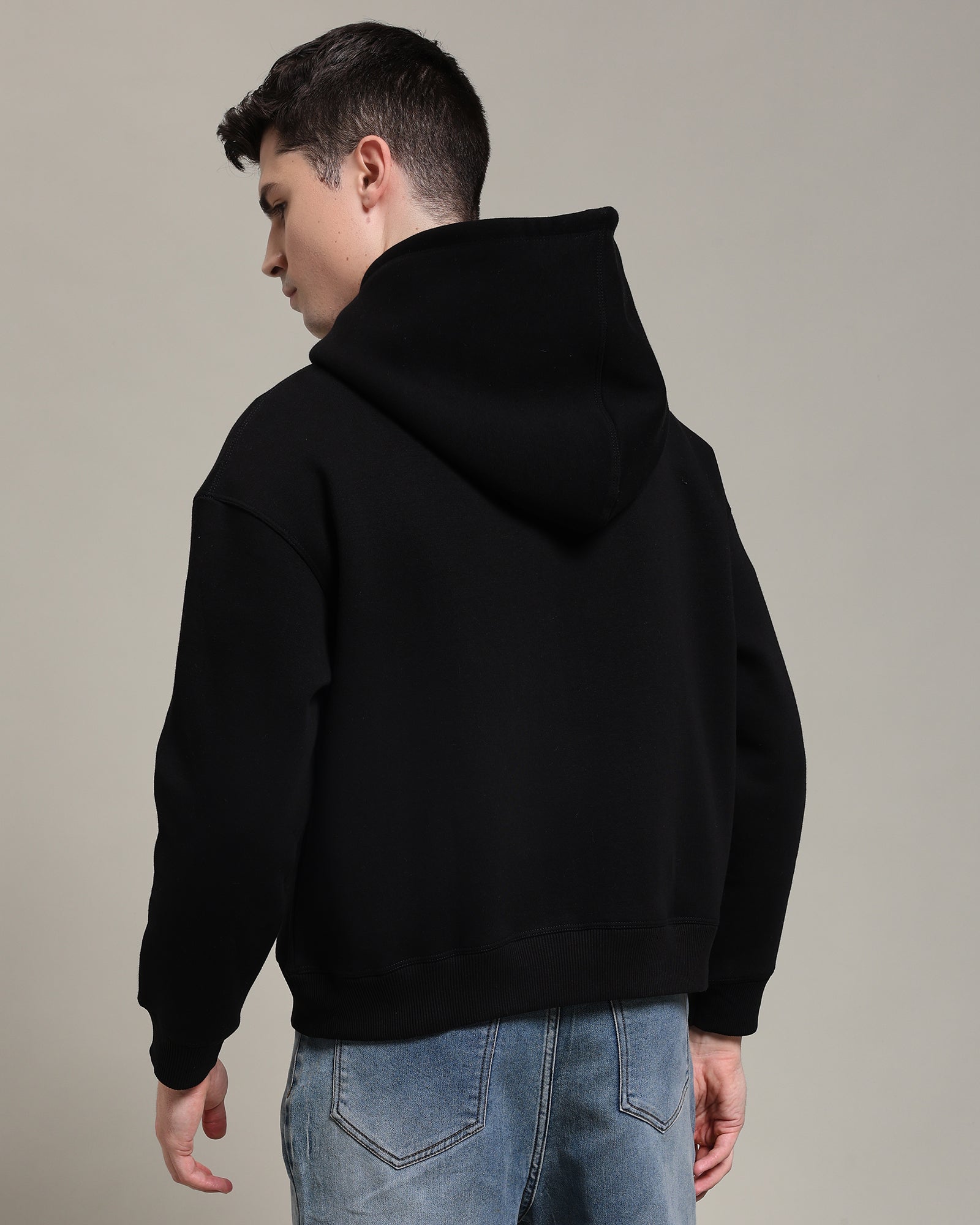 Oversized zipper hoodie (Black)