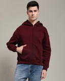 Oversized zipper Hoodie (Maroon)