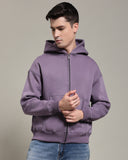 Oversized zipper hoodie (purple)