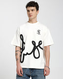 Oversized Printed T-shirt-White