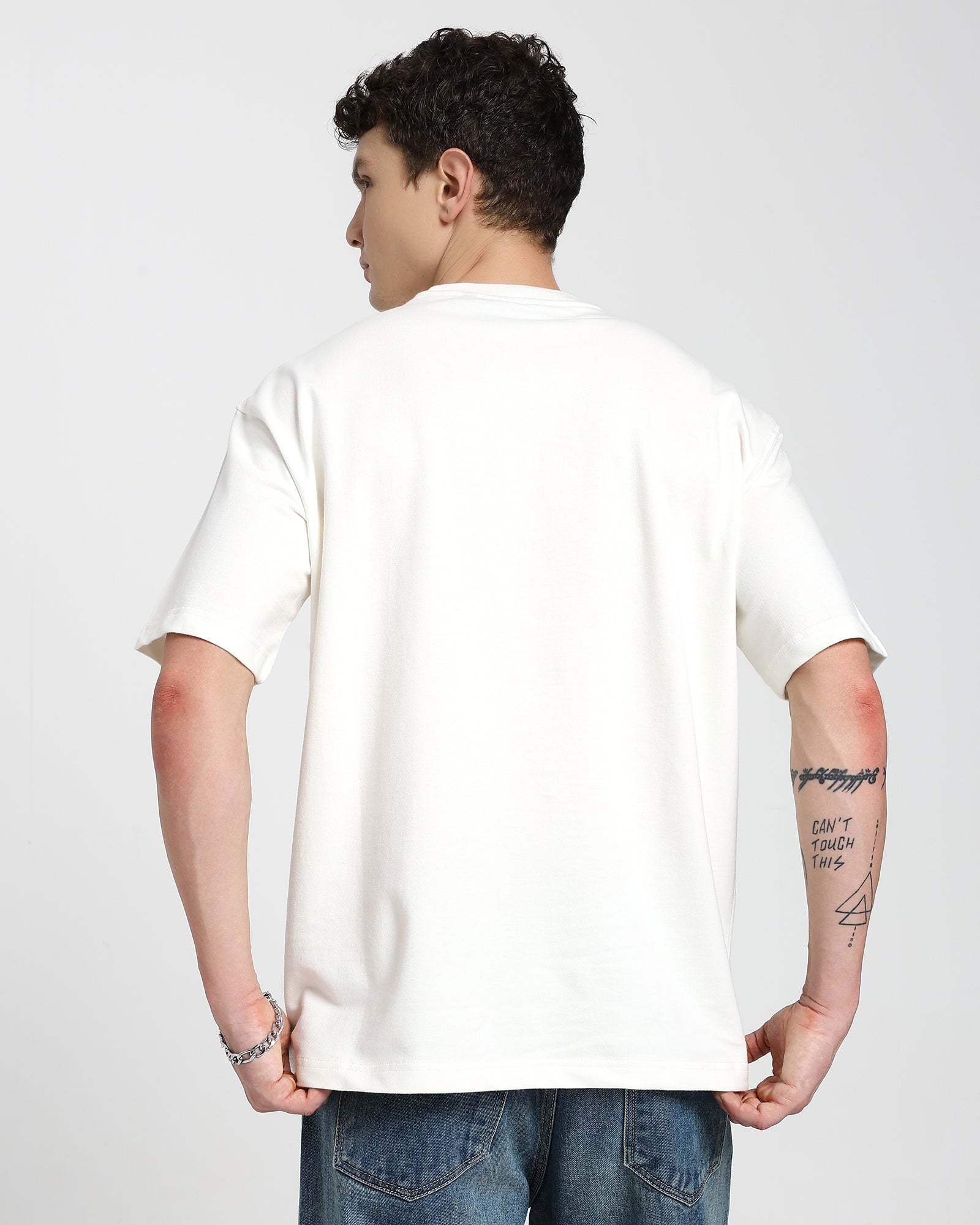 Oversized Printed T-shirt-White