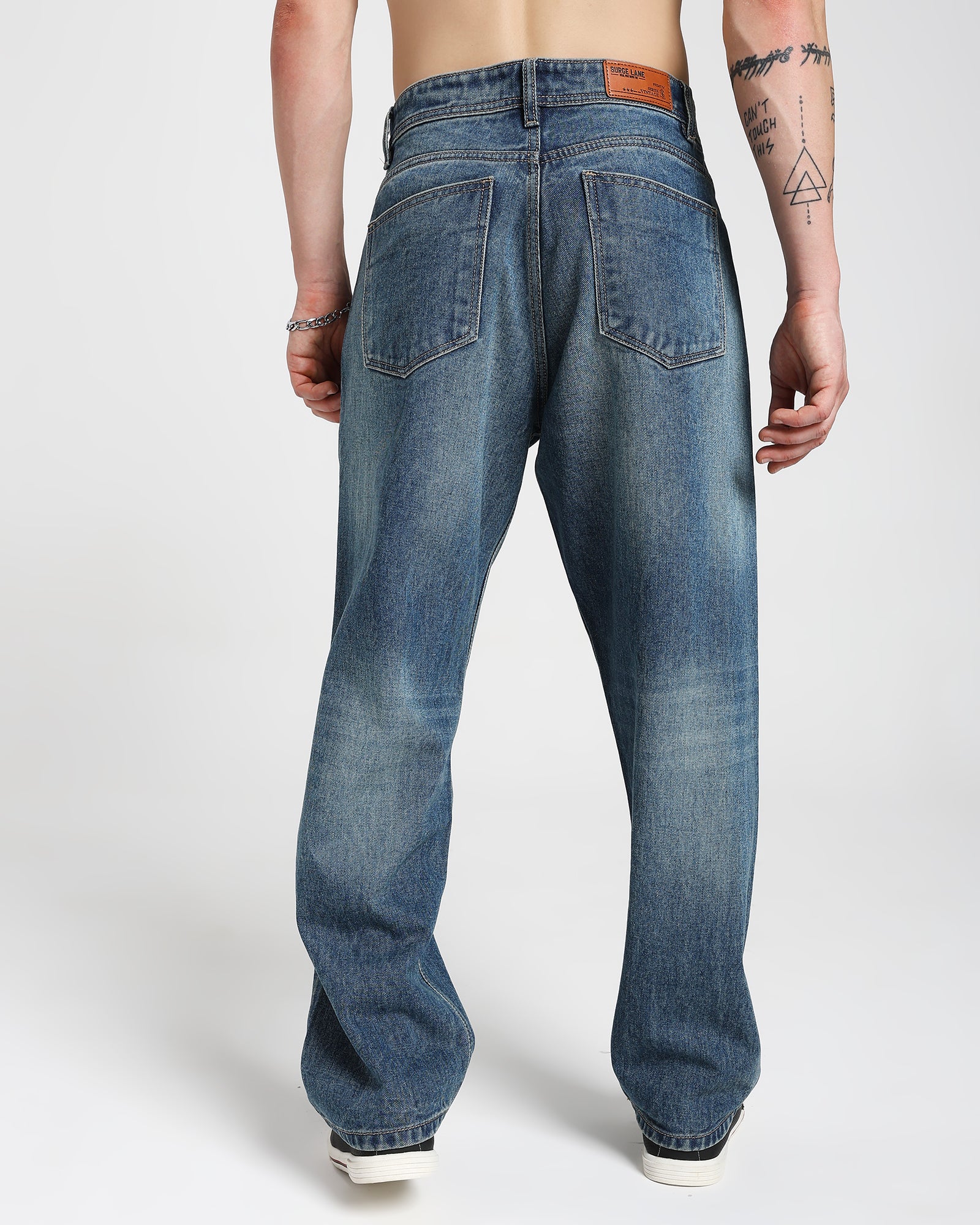 Baggy Fit Jeans-Light Blue