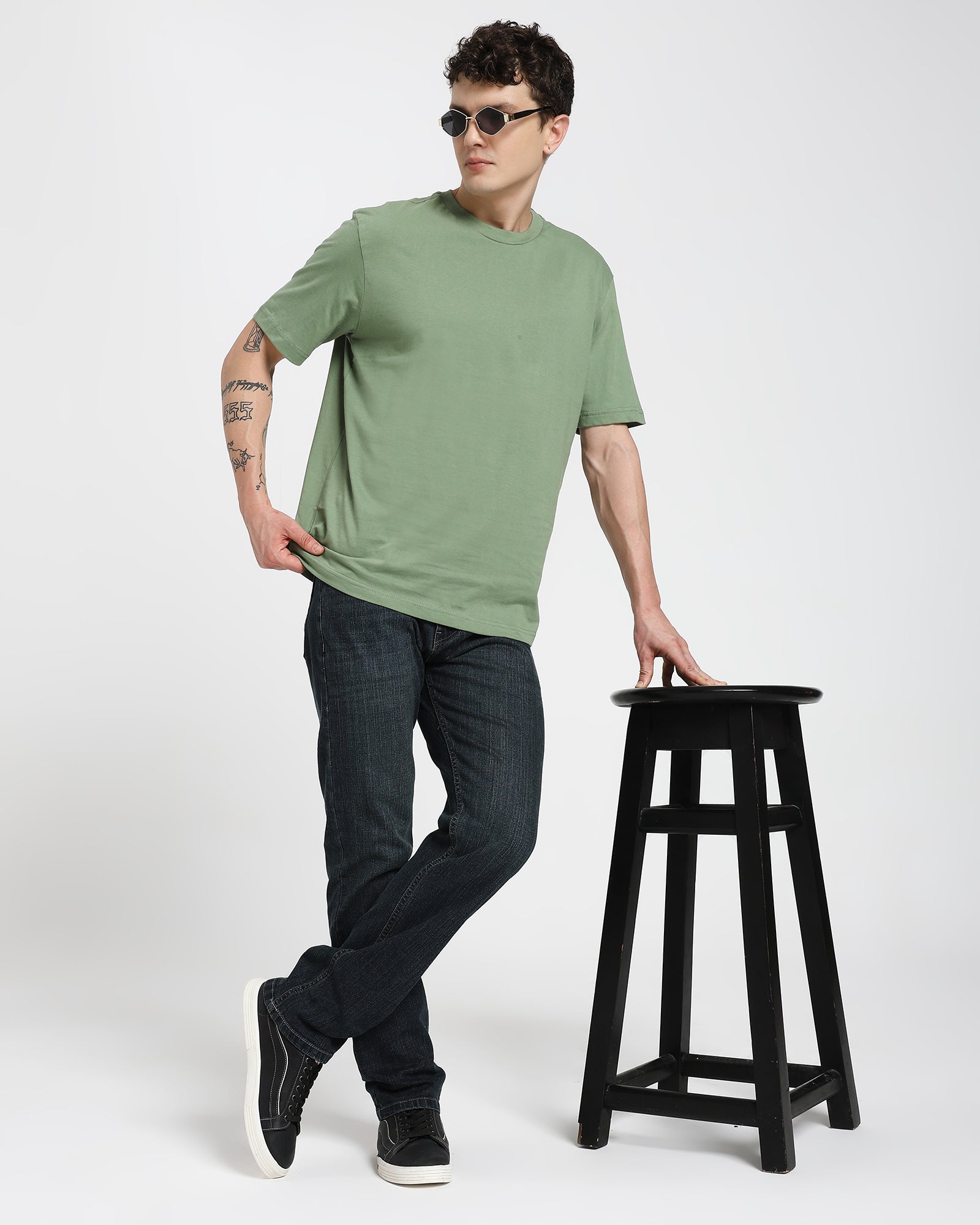 Regular fit T-shirt-Green