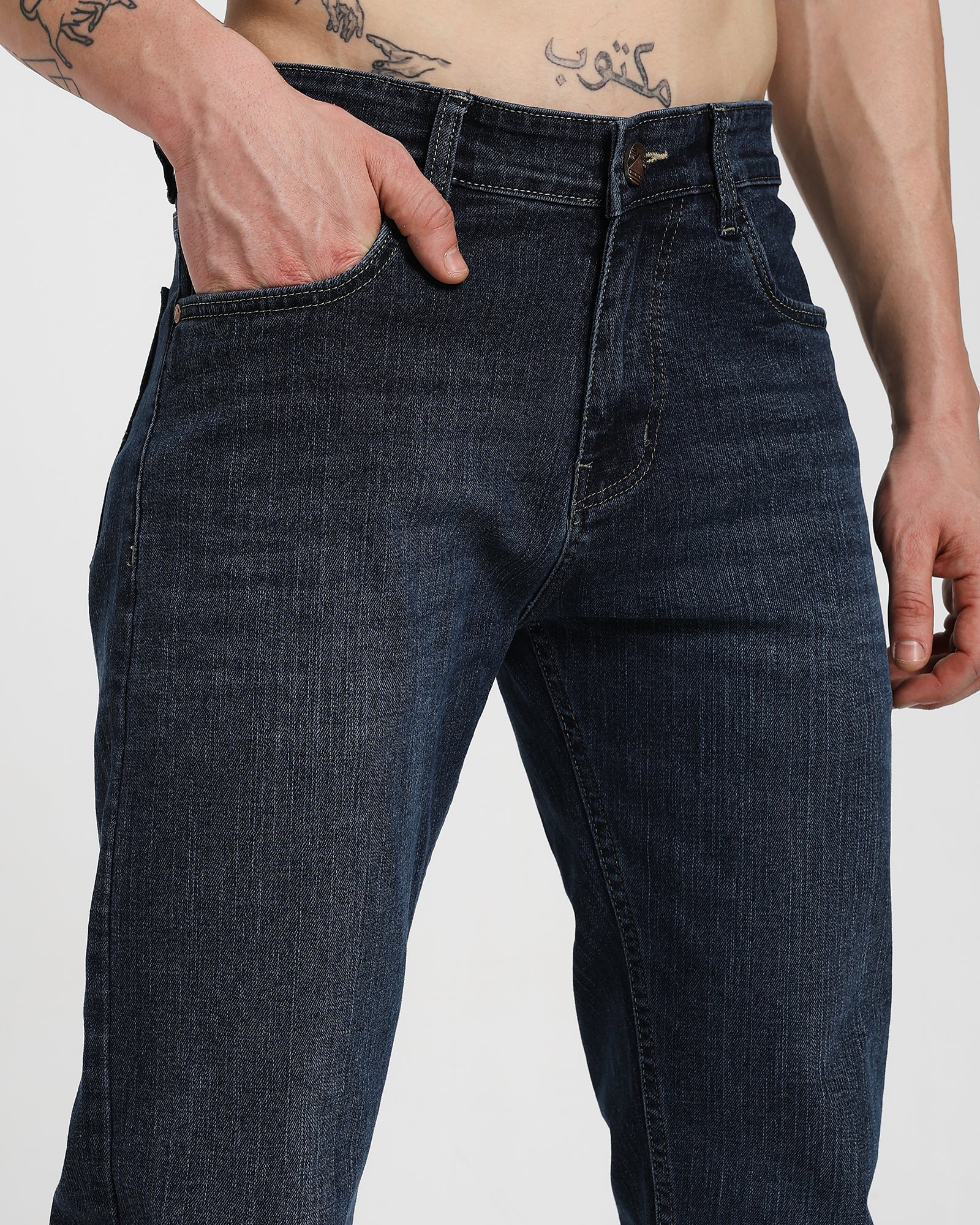 Straight fit Jeans-Blue