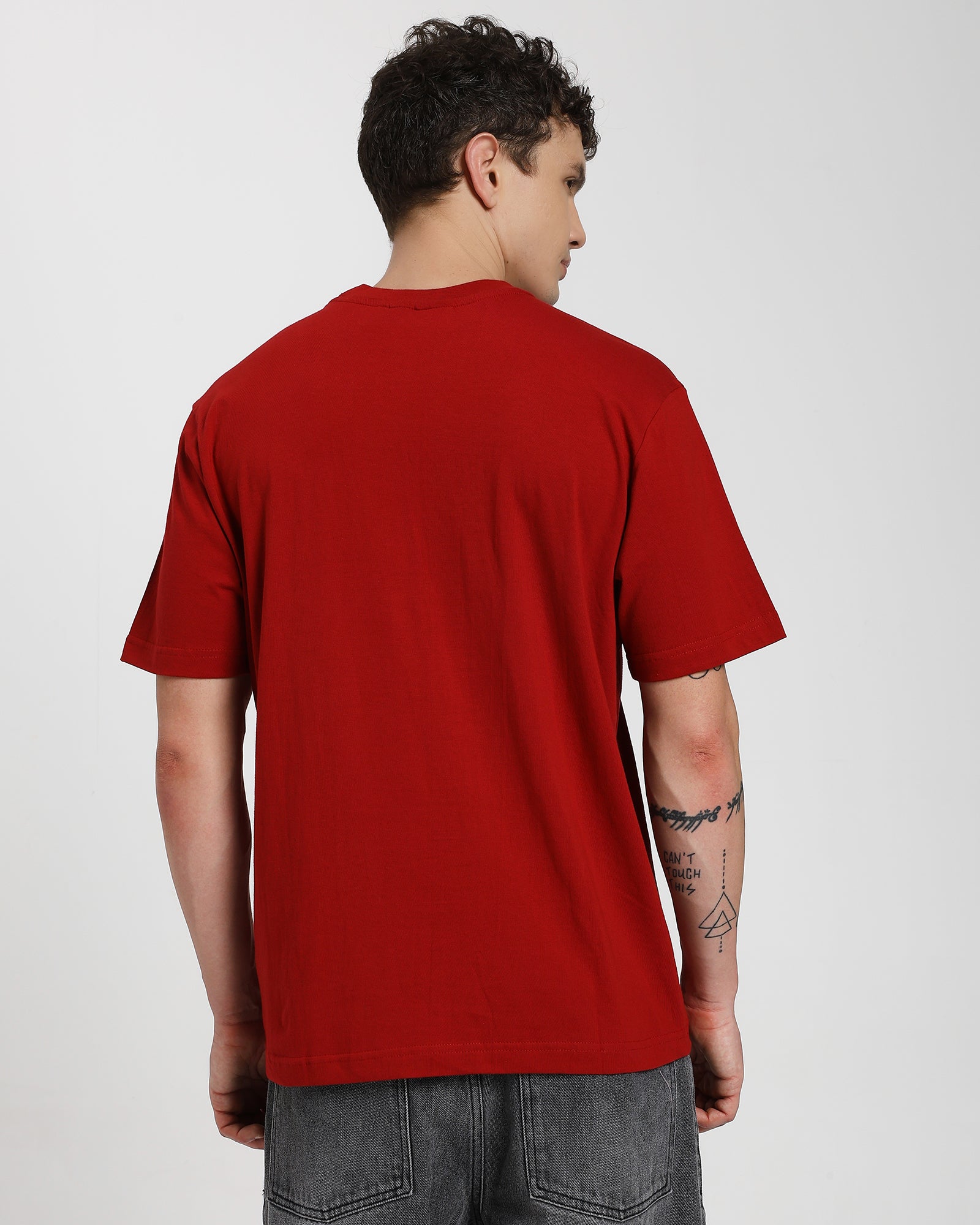 Regular fit T-shirt-Maroon