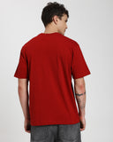 Regular fit T-shirt-Maroon