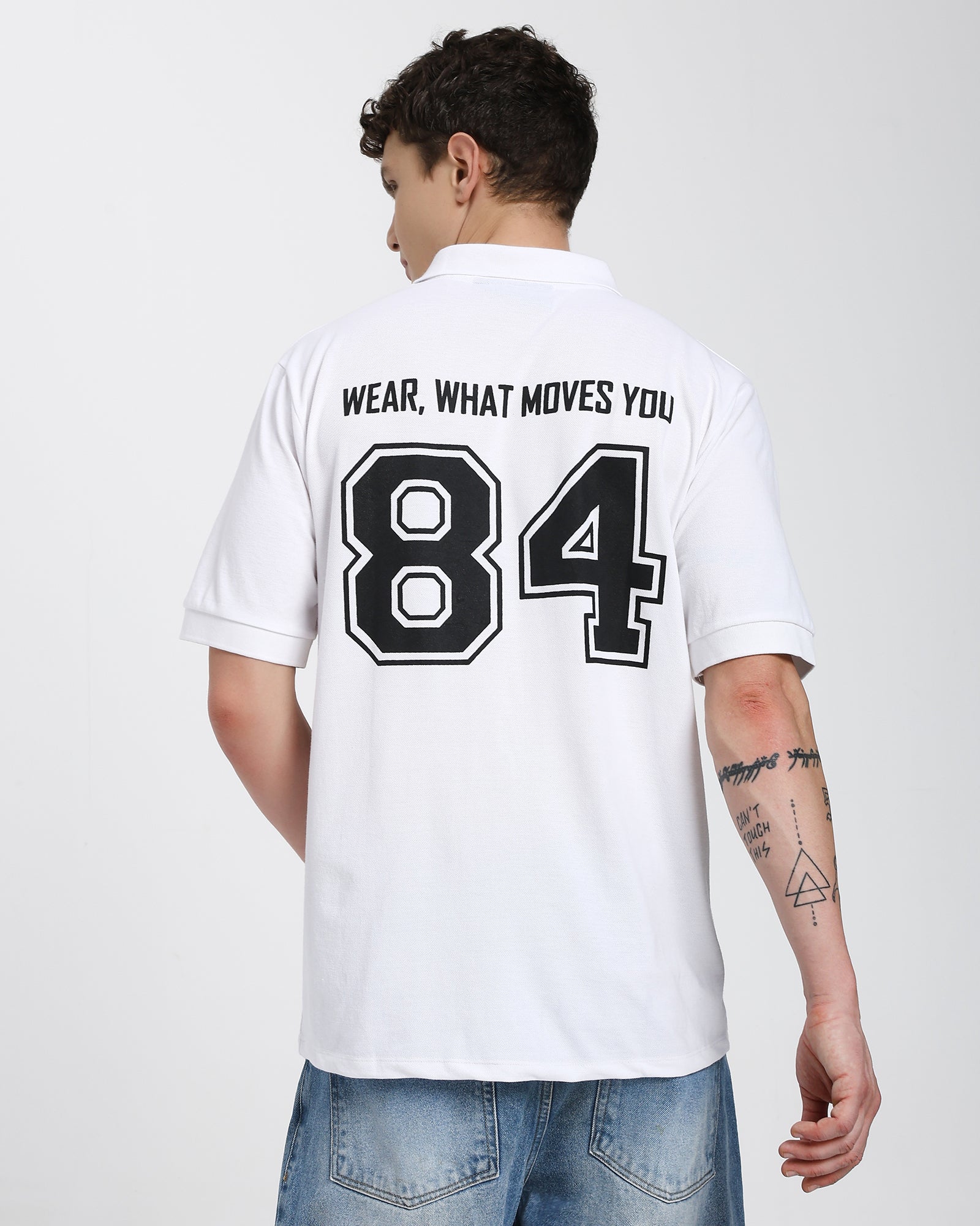 Oversized Polo T-shirt-White