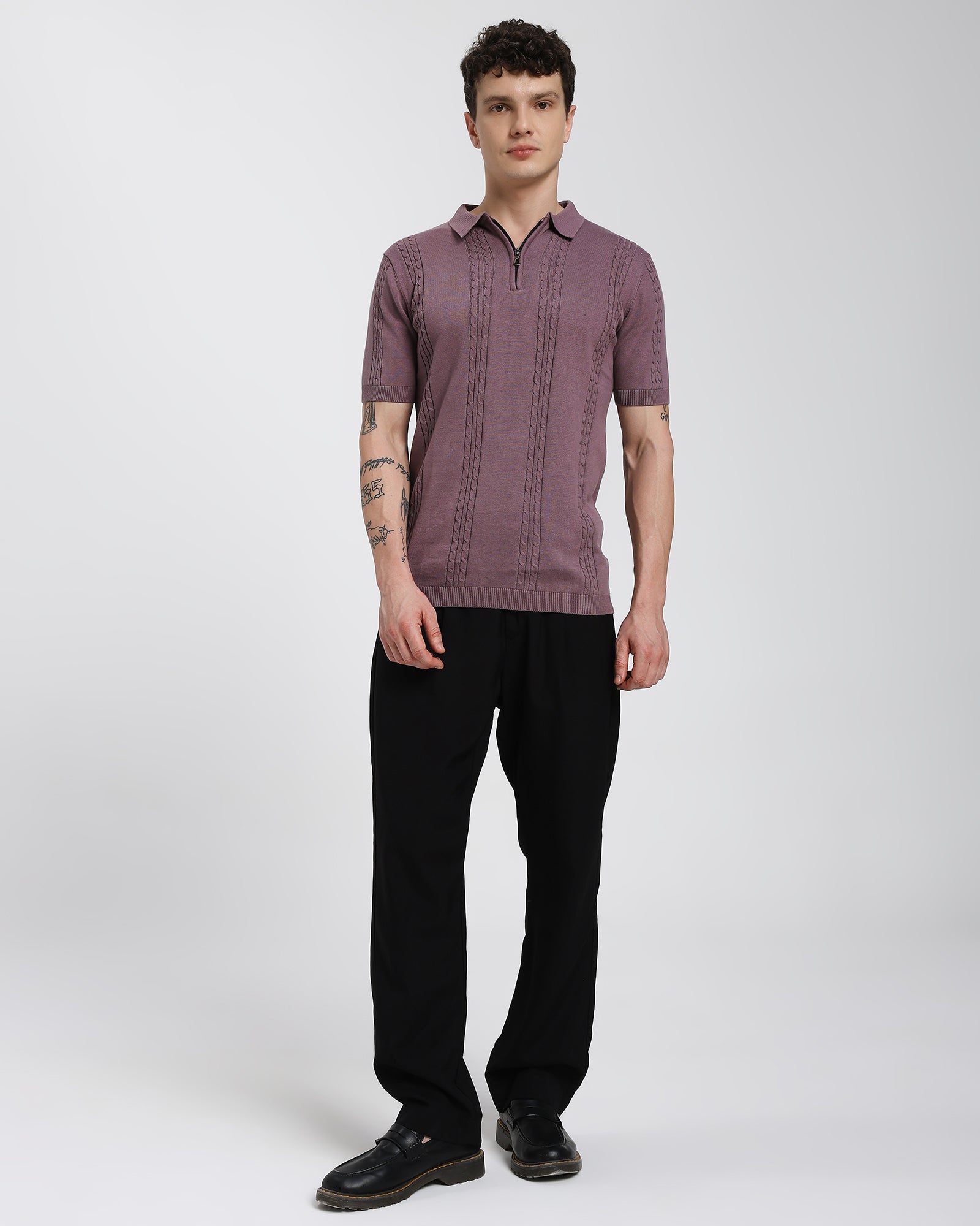 Regular Polo T-Shirt-Mauve Pink