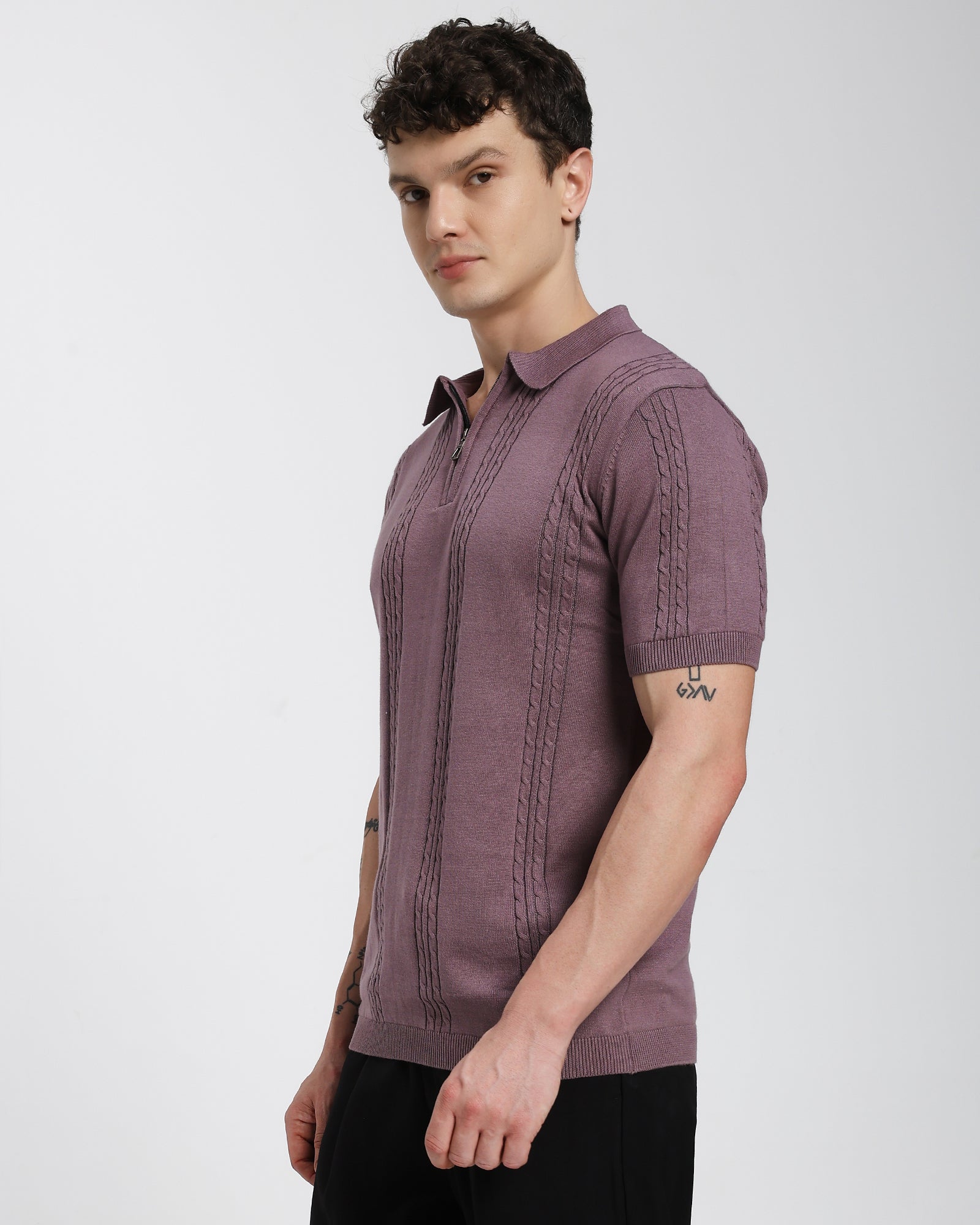 Regular Polo T-Shirt-Mauve Pink