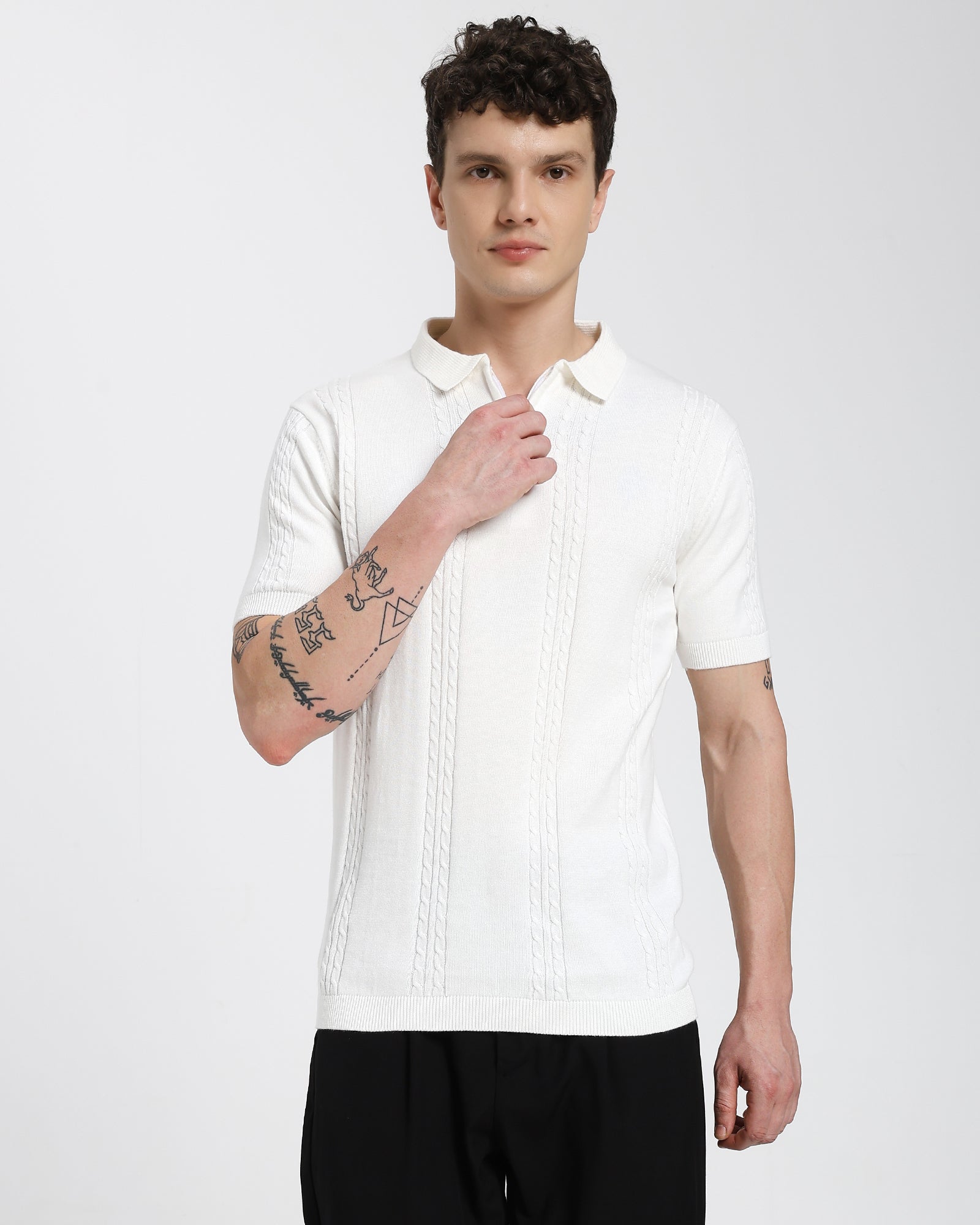 Regular Polo T-Shirt-White