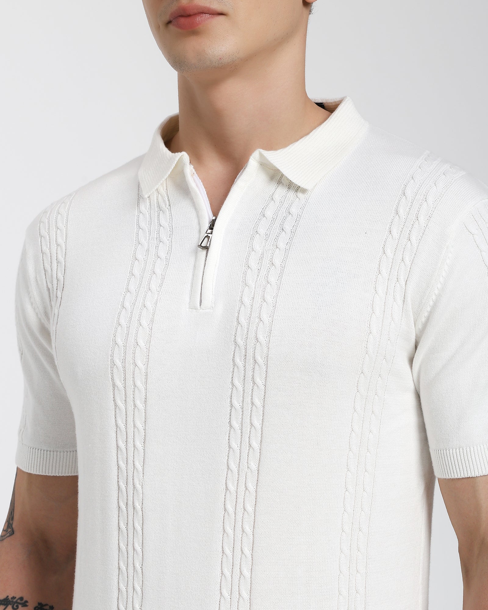 Regular Polo T-Shirt-White