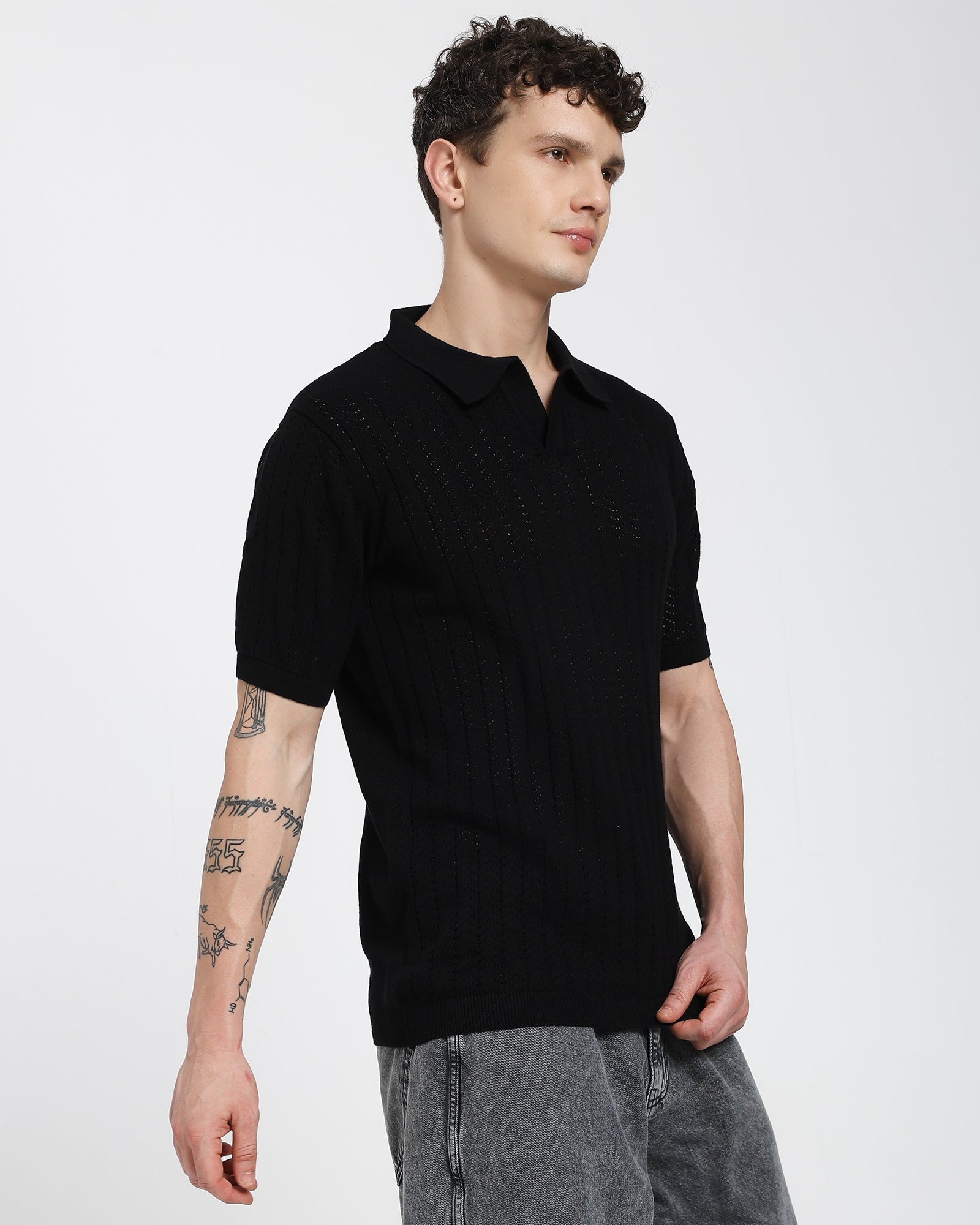 Regular Polo T-Shirt-Black