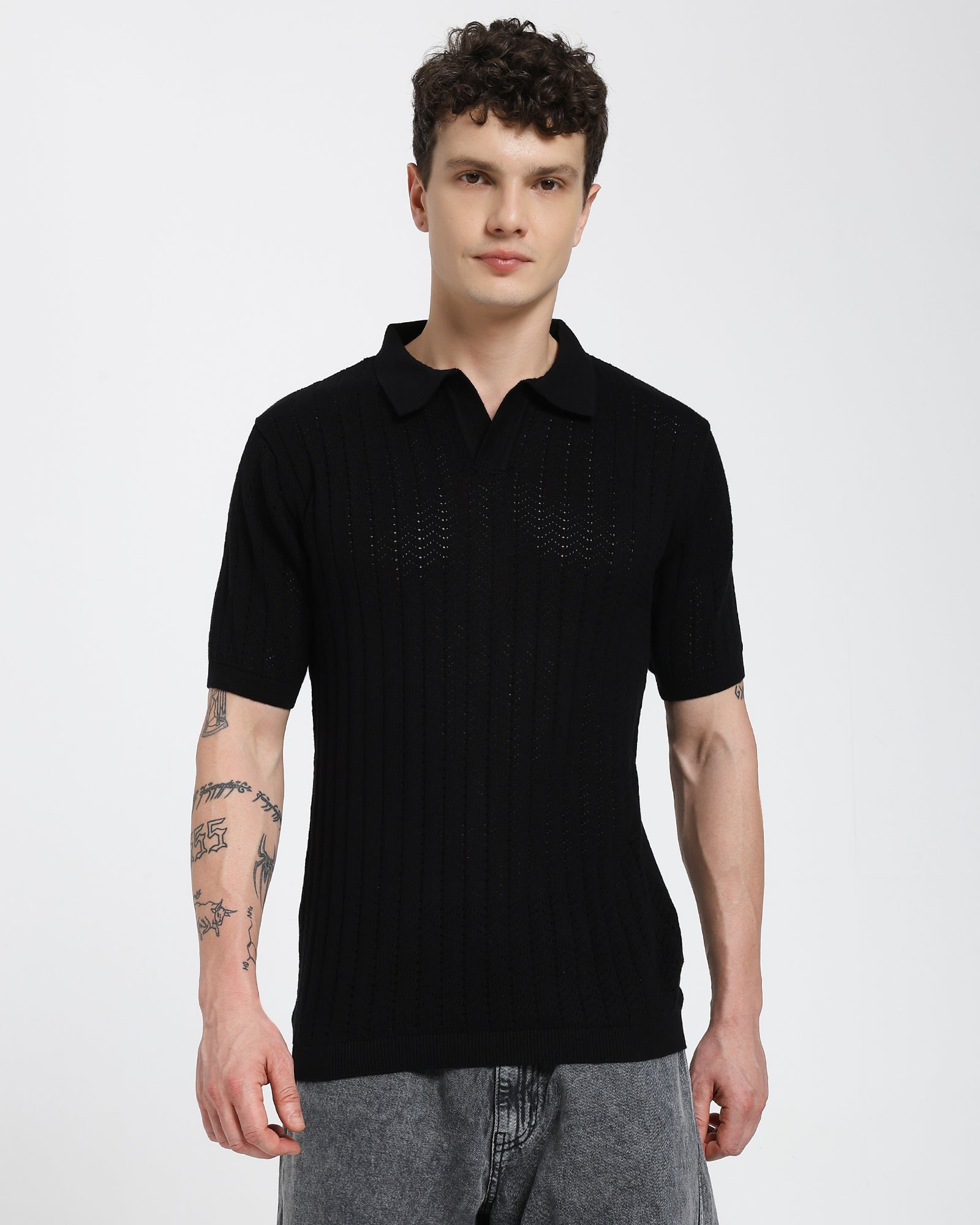 Regular Polo T-Shirt-Black