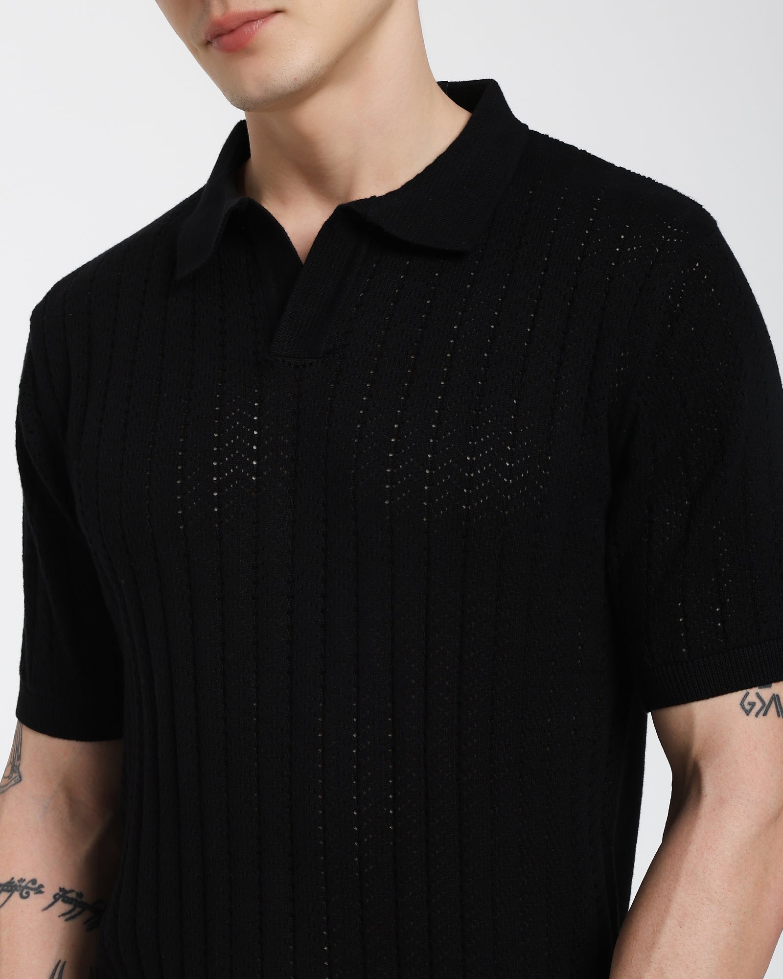 Regular Polo T-Shirt-Black