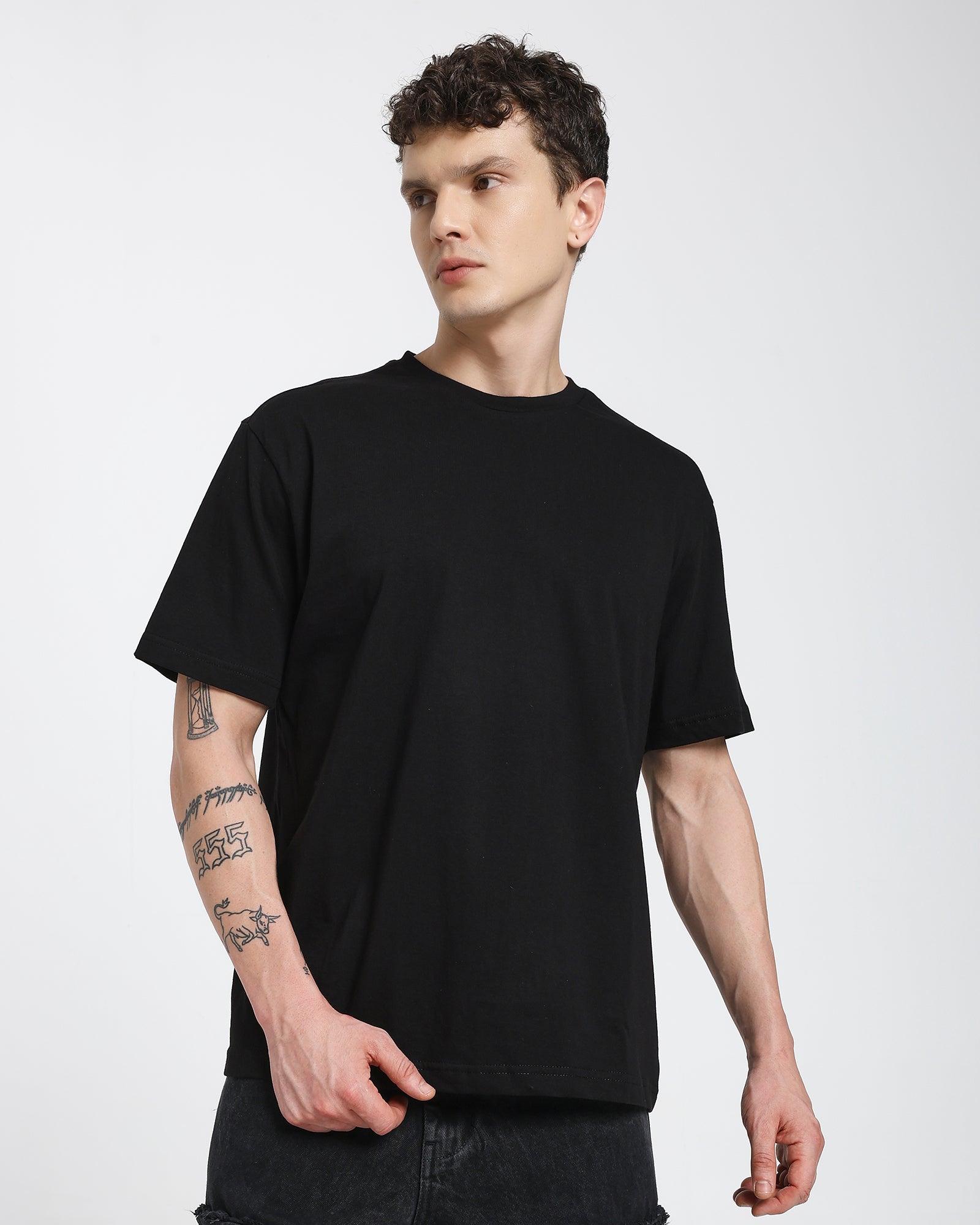 Regular fit T-shirt-Black