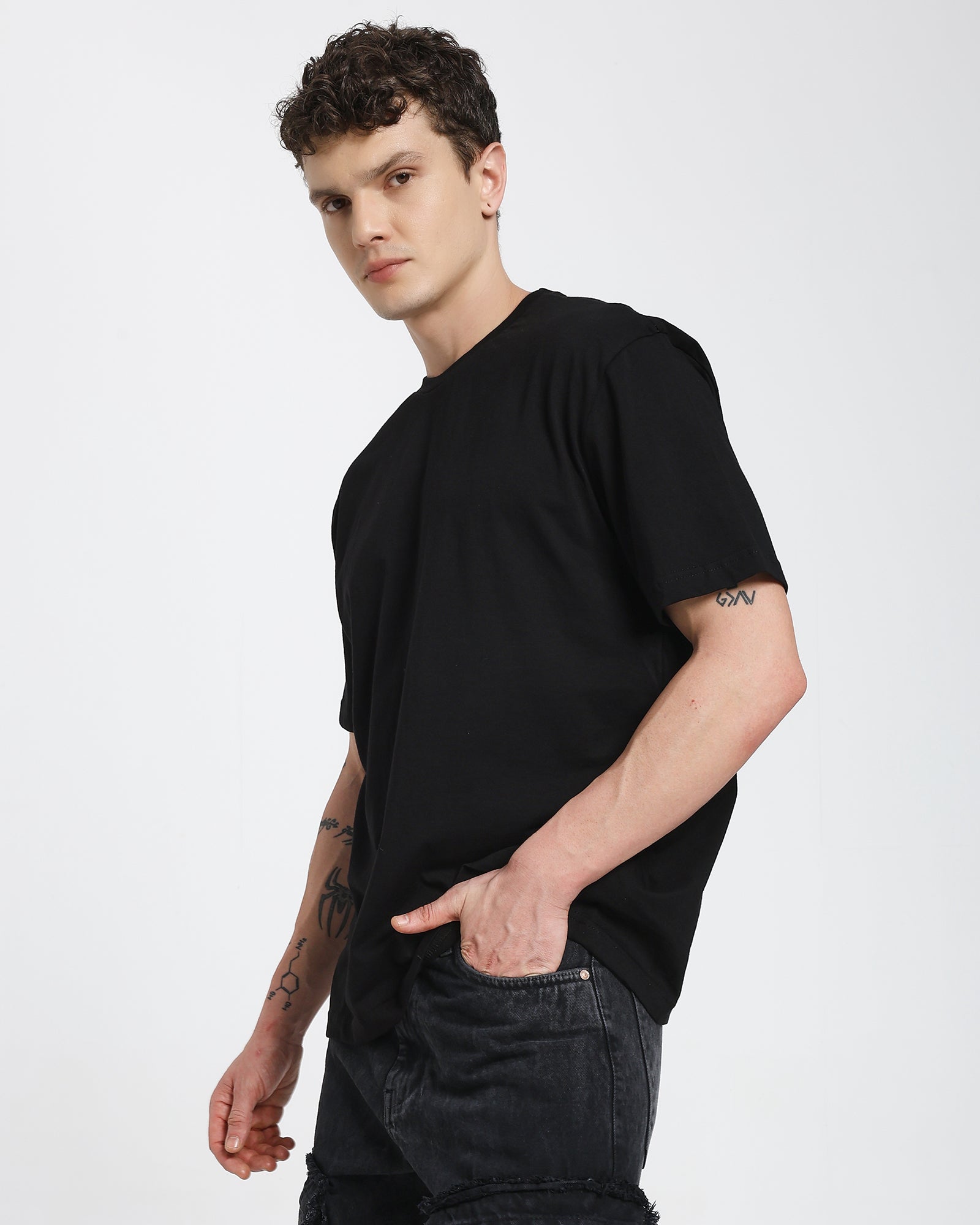 Regular fit T-shirt-Black