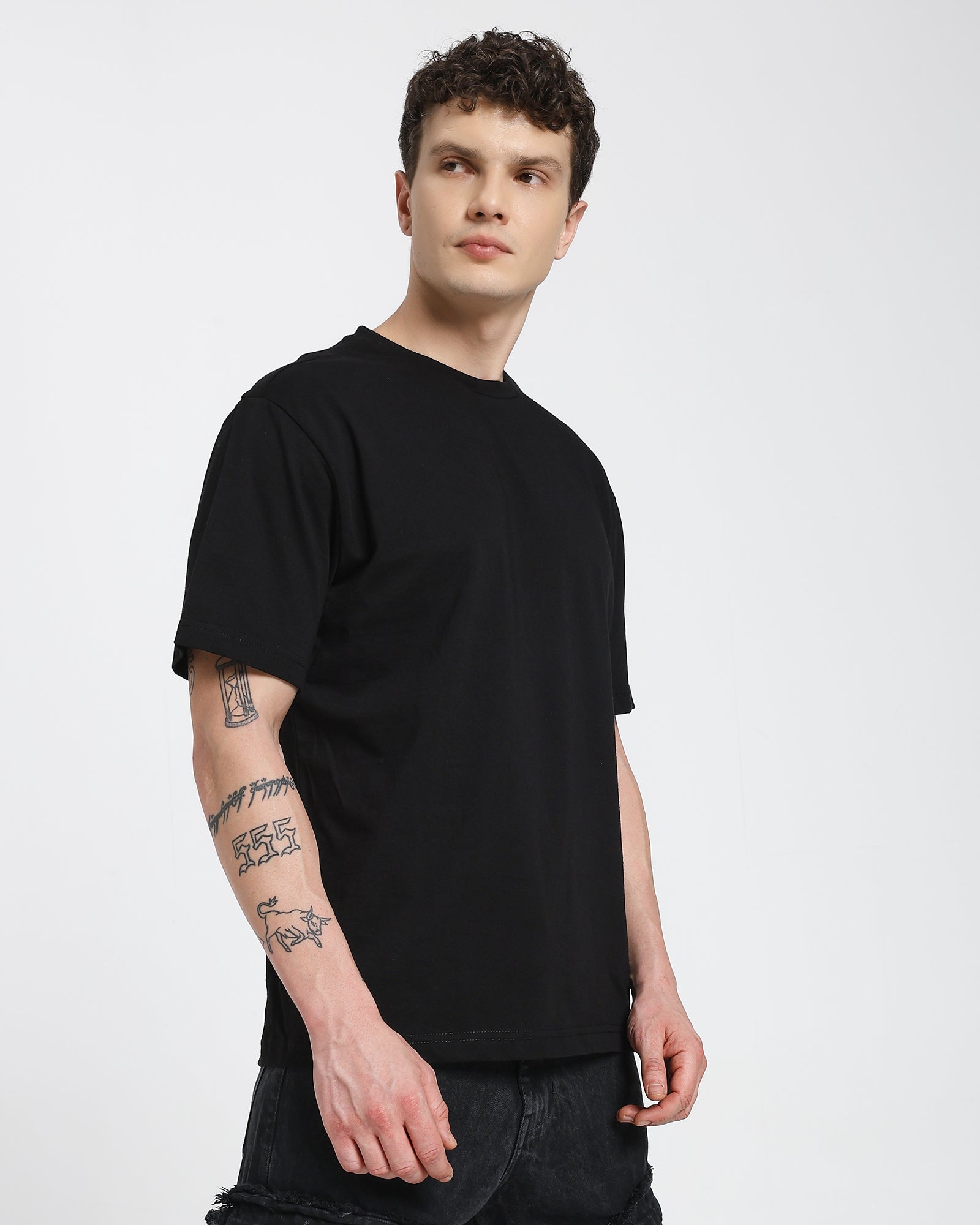 Regular fit T-shirt-Black