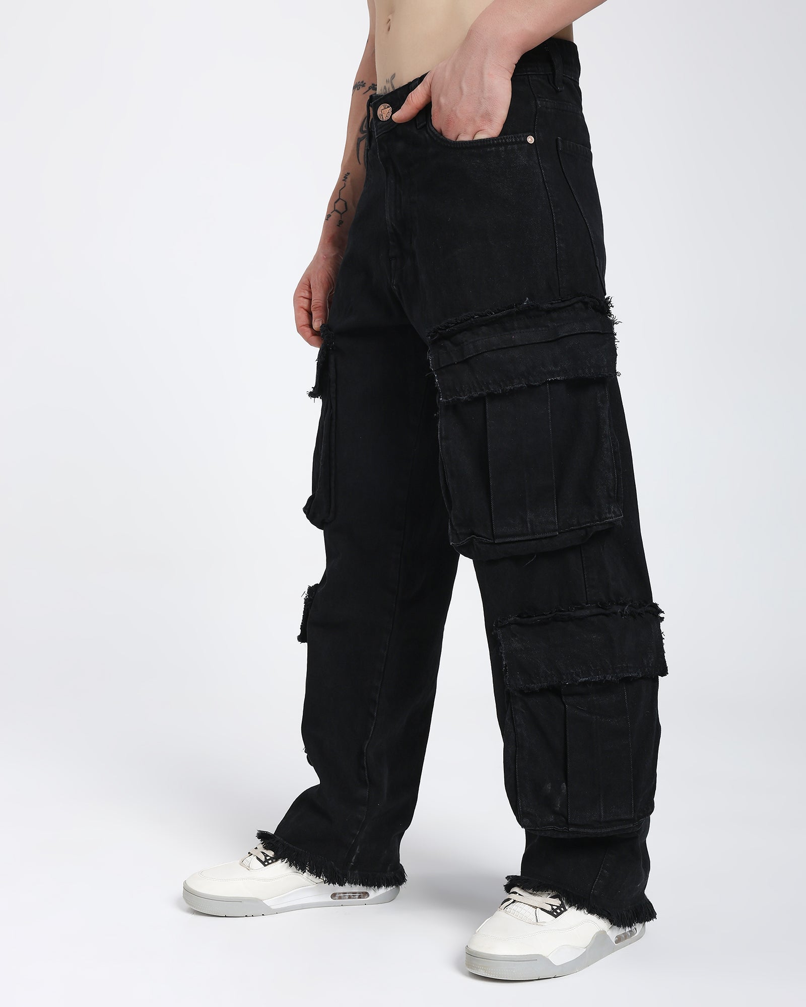 Cargo jeans-Black