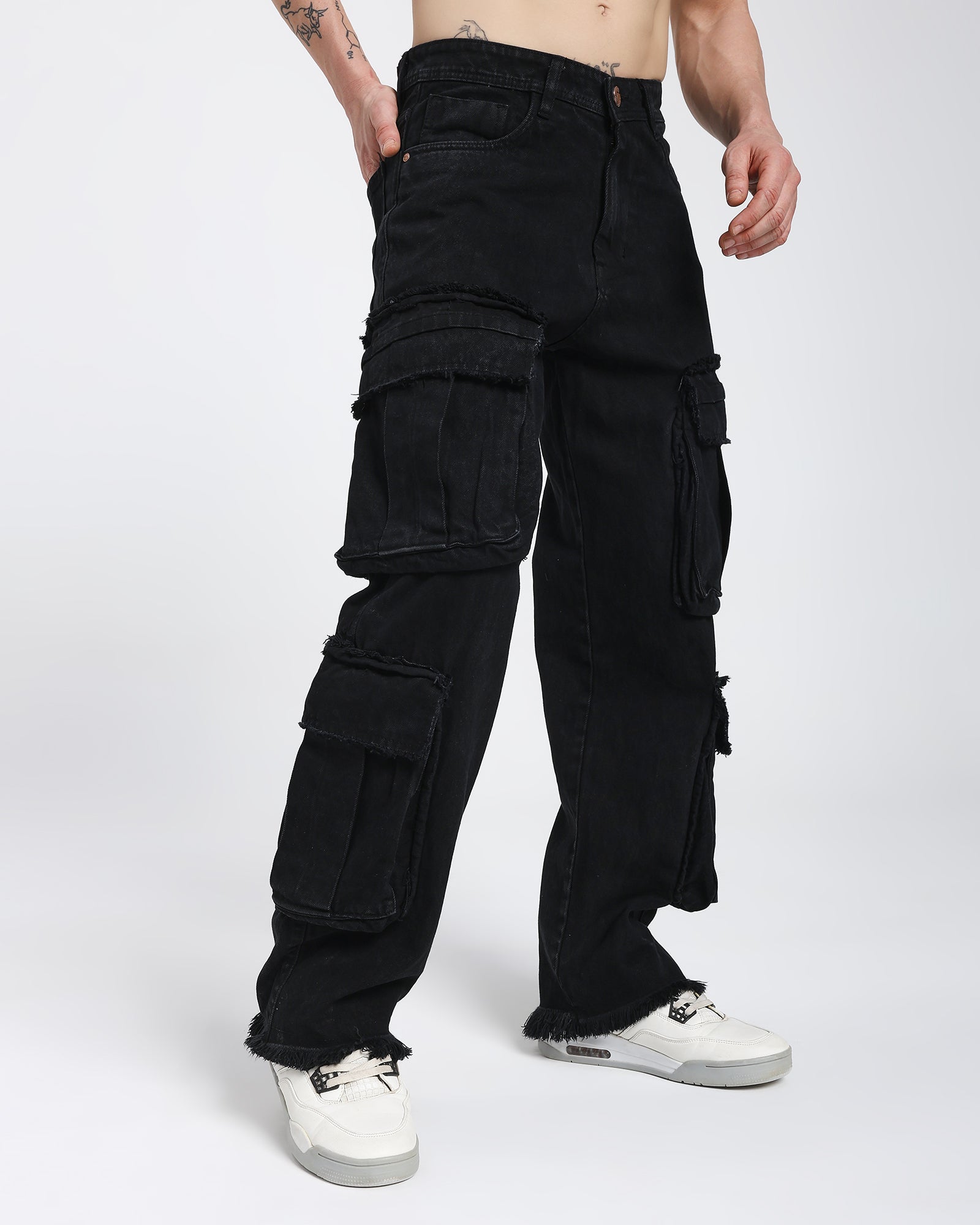 Cargo jeans-Black