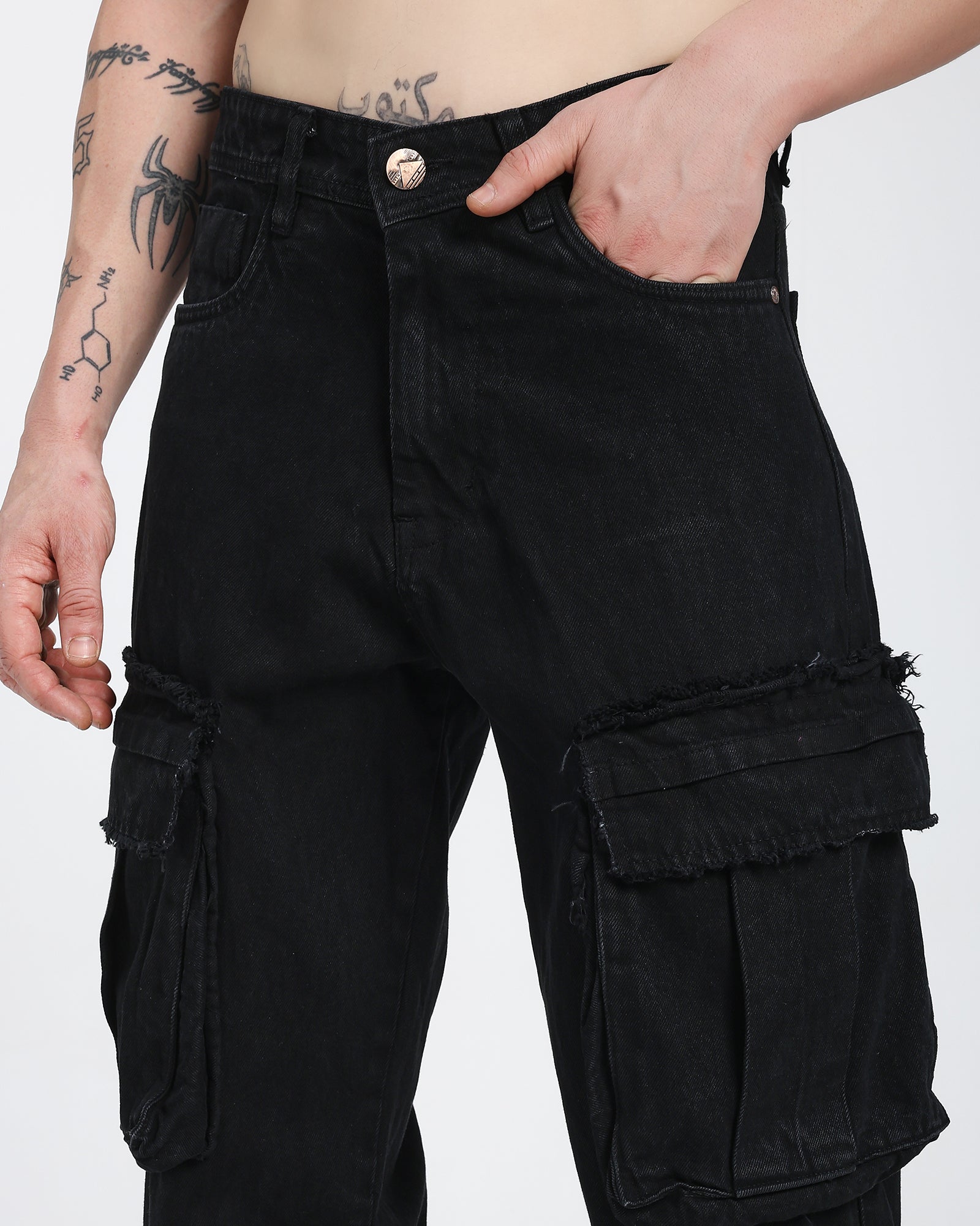 Cargo jeans-Black