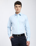 straight collar shirt-Sky Blue