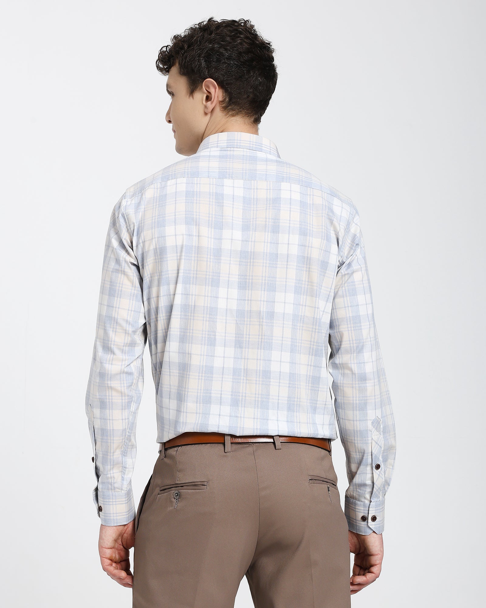 Checkered Shirt-Light Blue