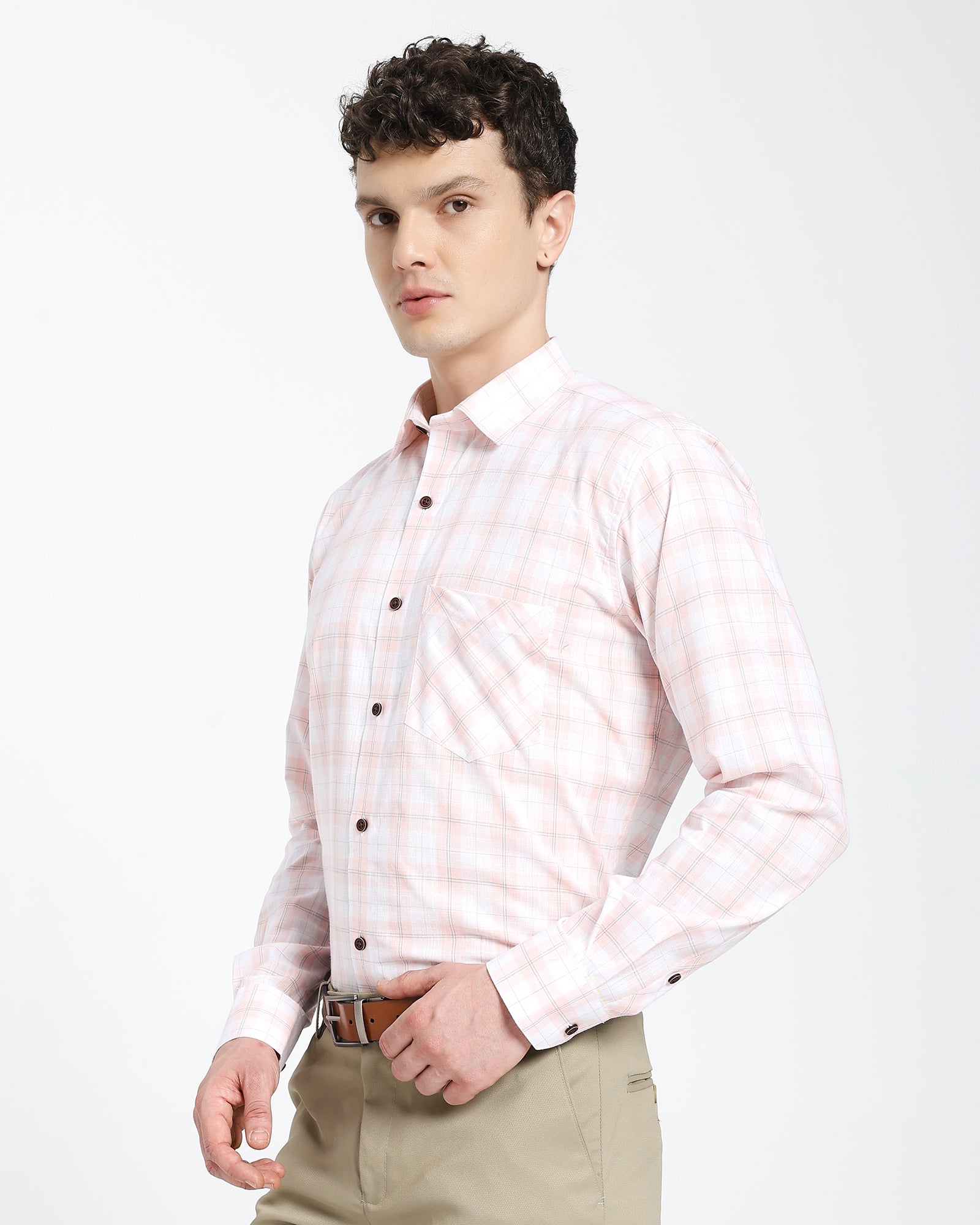 Checkered Shirt-Pink