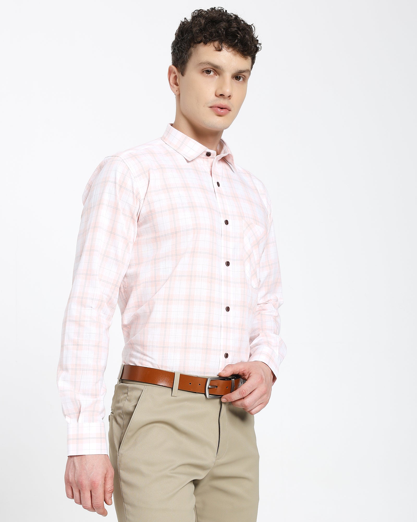 Checkered Shirt-Pink